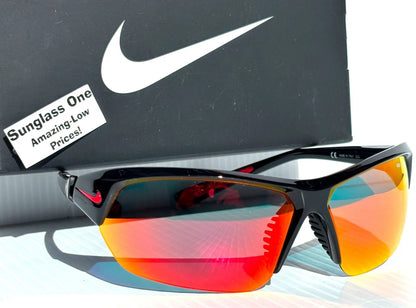NIKE SKYLON ACE Black MAX Optics Red Mirror Lens Sunglass DV2163 010