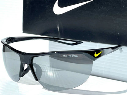 NIKE Cross Trainer Black VOLT w Silver Mirrored Lens Sunglass EV937 001