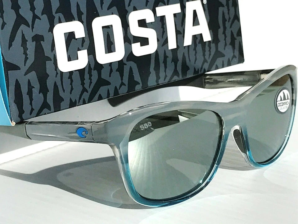 COSTA Del Mar VELA OCEARCH Coastal Fade POLARIZED Gray Silver 580G Lens Sunglass VLA 275