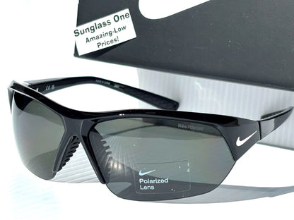 Nike SKYLON ACE P Shiny Black POLARIZED Black Lens Sunglass FQ4767 010