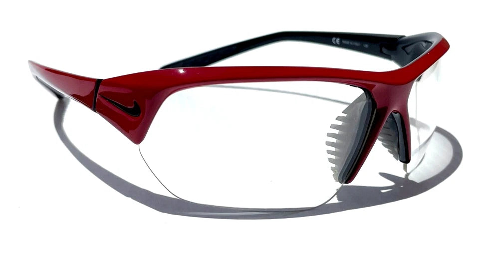Nike SKYLON ACE Layered Red Varsity Frame Clear Lens Sunglass 601 PICKLEBALL