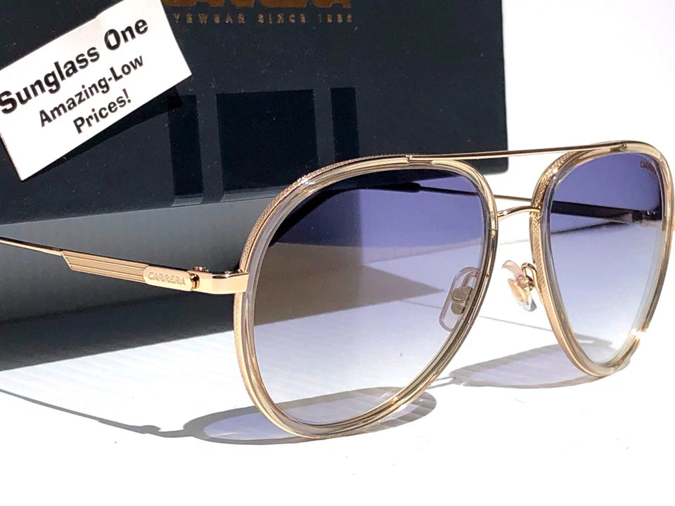 CARRERA Gold Gradient Champagne Blue Fade Lens Sunglass 1044/S HAM1V