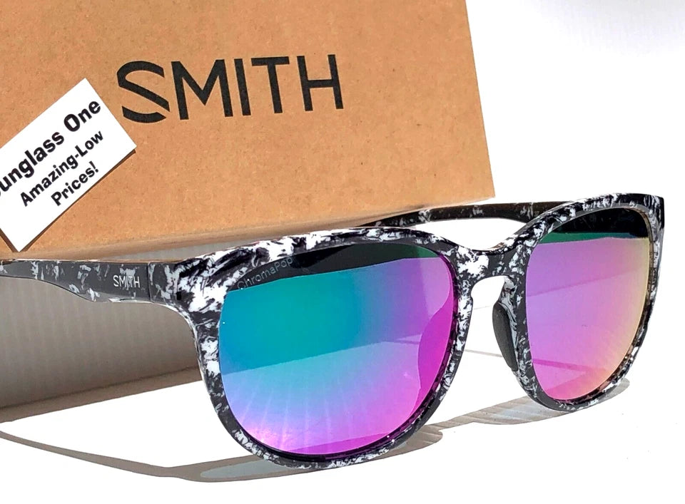 Smith Optics LAKE SHASTA Black Marble POLARIZED ChromaPop Violet Lens Sunglass