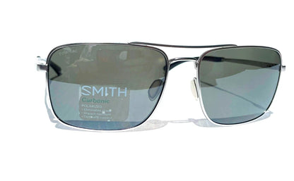 Smith Optics OUTCOME Matte Silver Carbonic POLARIZED Platinum Mirror Lens Sunglass
