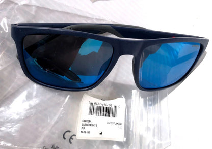 CARRERA Matte Blue Frame Blue Mirror Lens Sunglass 8047/S PJPXT