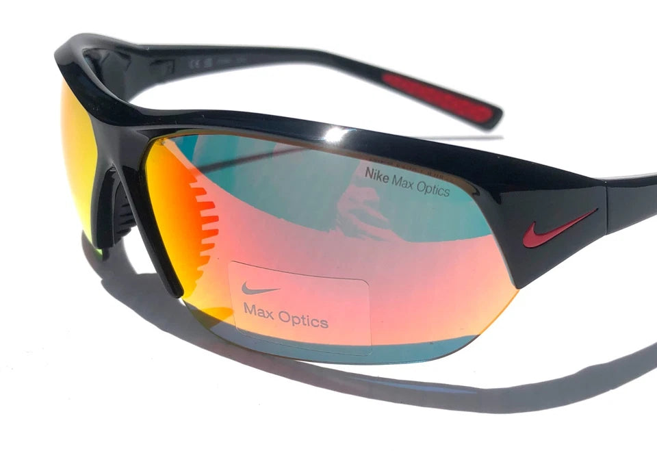 NIKE SKYLON ACE Charcoal Black MAX Optics Red Mirror Lens Sunglass FQ4684 010