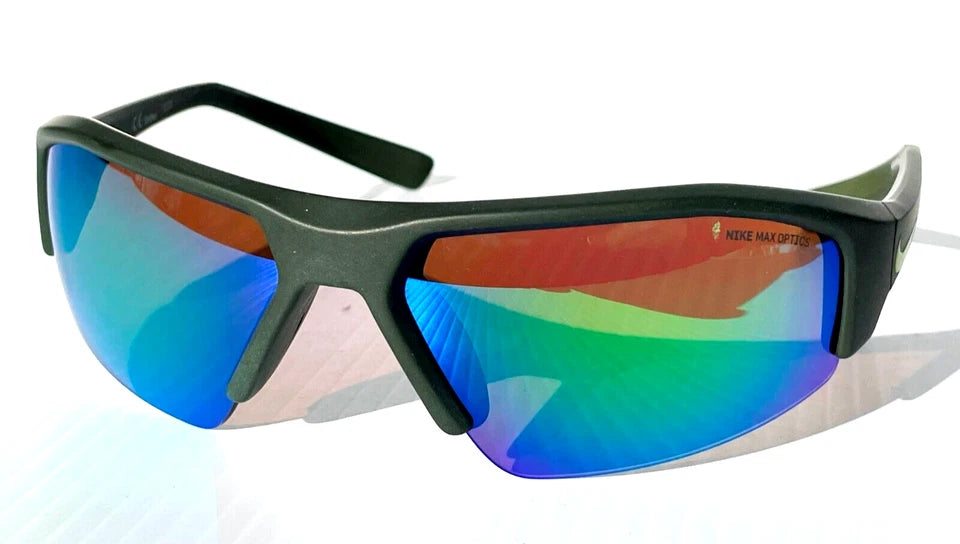 NIKE SKYLON ACE Atomic Green Brown MAX Optics Green Mirror Lens Sunglass DV2151 355