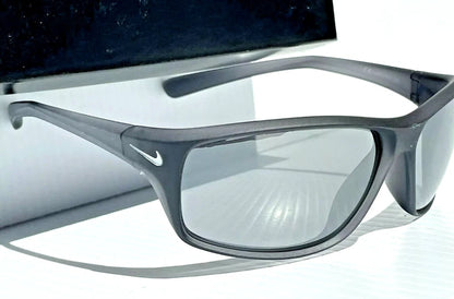 NIKE ADRENALINE Anthracite Matte Gray Satin Frame Silver Lens Sunglass EV1134 010