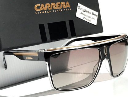 CARRERA Shiny Black & Gold Frame Brown Lens Sunglass 22/N 2M2/HA