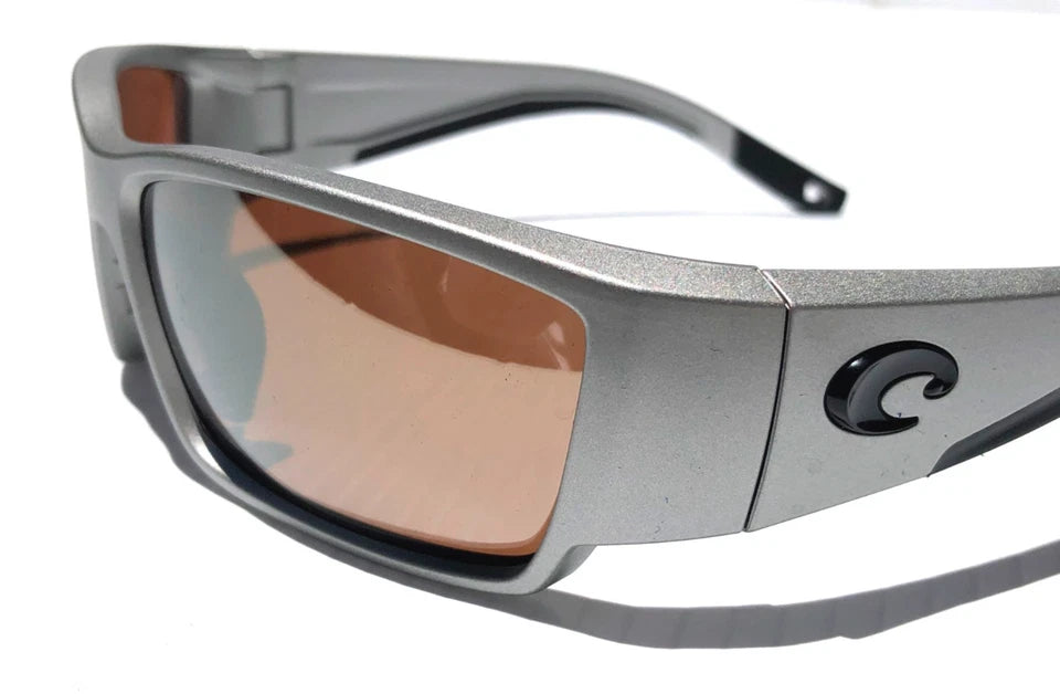 Costa Del Mar CORBINA PRO Silver Metallic POLARIZED Copper 580G GLASS Lens Sunglass 9109-08