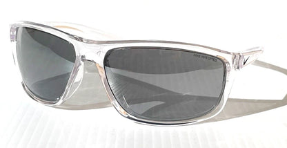 NIKE ADRENALINE Clear Grey MAX Optics Silver Mirror Lens Sunglass EV1112 900