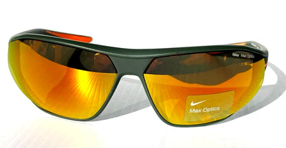 Nike AERO SWIFT Cargo Khaki Frame MAX Optics Orange Mirror Lens Sunglass DQ0993 325