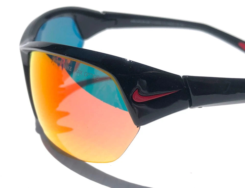 NIKE SKYLON ACE Black MAX Optics Red Mirror Lens Sunglass DV2163 010