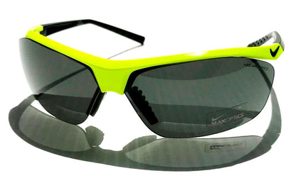NIKE Impel Shiny Bright Yellow Semi-Rimless Grey Max lens Sunglass EV0474 705