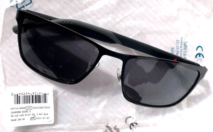 CARRERA Shiny Black Metal Frame Grey Lens Sunglass 8048/S 807IR