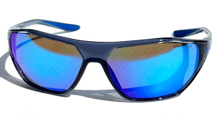 Nike AERO DRIFT Shiny Crystal Blue Frame Blue Mirror Sunglass DQ0997 021
