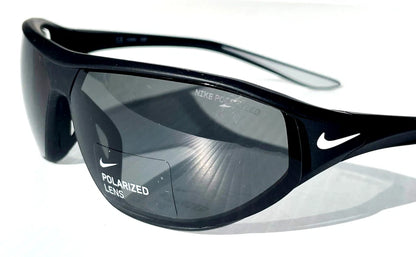 Nike AERO SWIFT Black & White POLARIZED Grey Lens Sunglass DQ0989 011