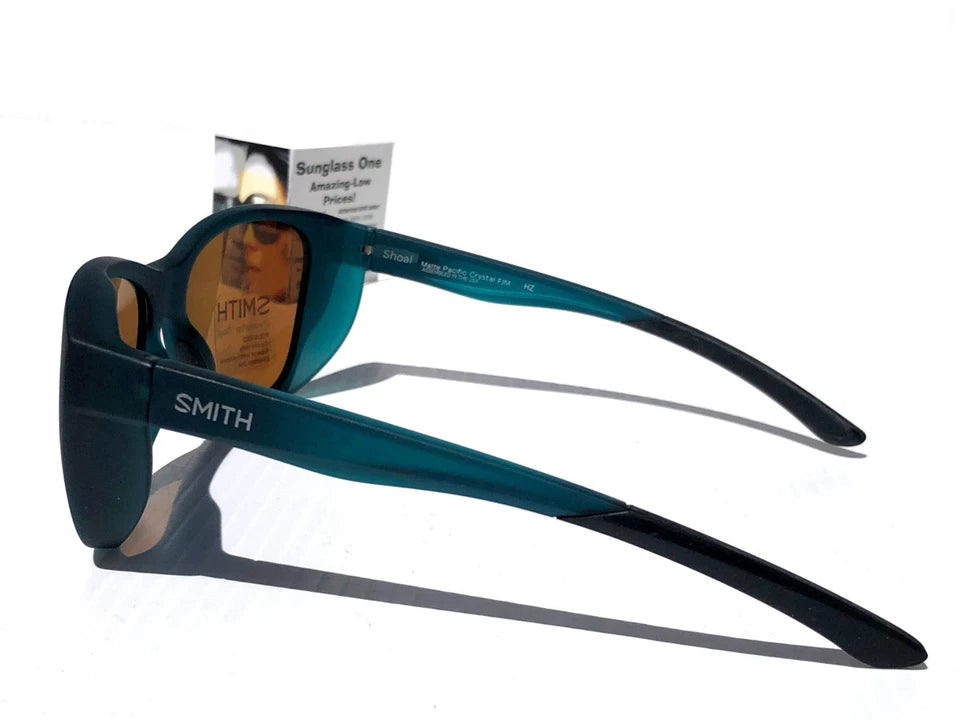 Smith Optics SHOAL Matte Pacific Crystal POLARIZED Opal mirror GLASS Lens Sunglass