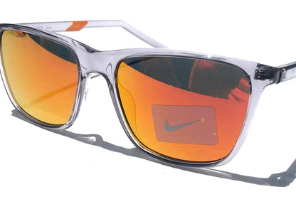NIKE STATE Wolf Grey Clear UV PROTECTIVE Orange Mirror Lens Sunglass DV2291 012