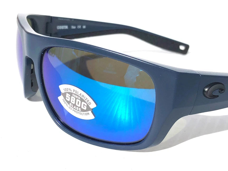 Costa Del Mar TICO Matte Midnight Blue POLARIZED Blue 580G GLASS Sunglass TCO14