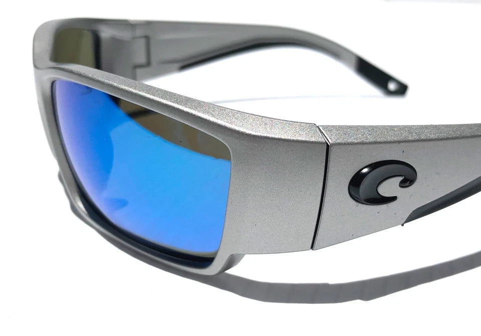 Costa Del Mar CORBINA PRO Silver Metallic POLARIZED Blue 580G GLASS Sunglass 9109-06