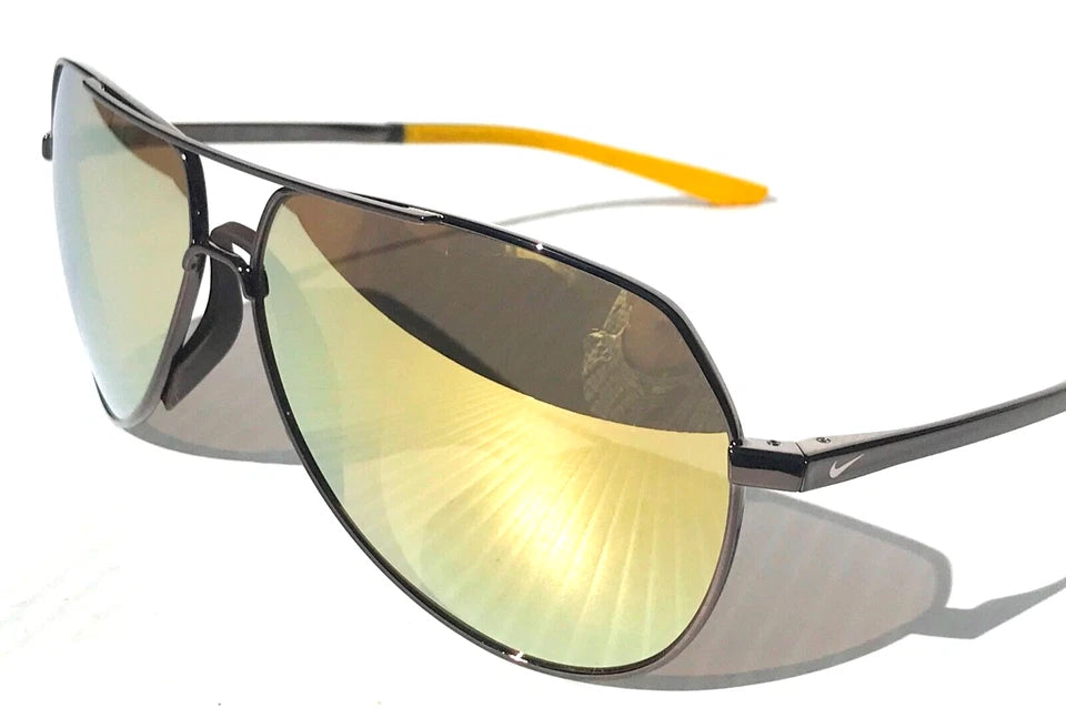 NIKE OUTRIDER M Gunmetal Frame Gold Mirror Lens Sunglass CW1300 902
