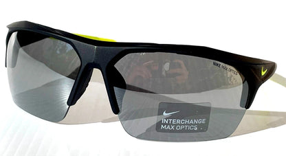 NIKE TERMINUS Matte Black Frame INTERCHANGEABLE Max Optic Silver Lens Sunglass EV1030 070