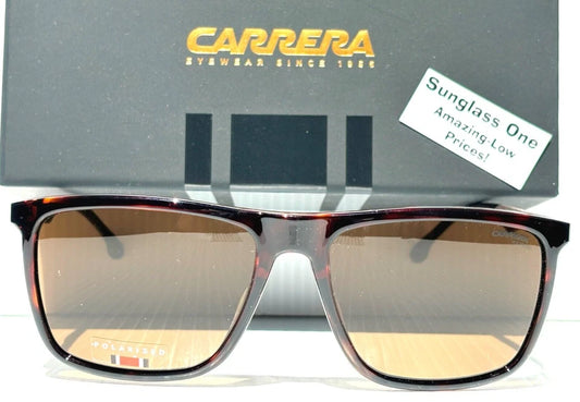 CARRERA Tortoise Carbon Fiber POLARIZED Brown Lens Sunglass 8032/S 086SP