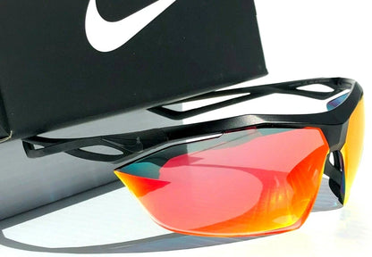 Nike VAPOR WING R Matte Black w Ruby Speed Lens Sunglass EV0914 001
