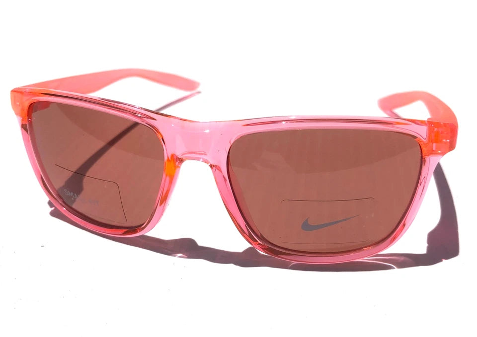 NIKE FLIP ASCENT Translucent Pink Frame Pink Lens Small Fit Sunglass DJ9930 675
