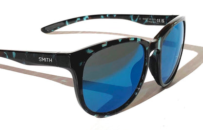 Smith Optics LAKE SHASTA Sky Tortoise ChromaPop POLARIZED Blue Mirror Lens Sunglass