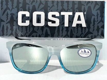 COSTA Del Mar VELA OCEARCH Coastal Fade POLARIZED Gray Silver 580G Lens Sunglass VLA 275