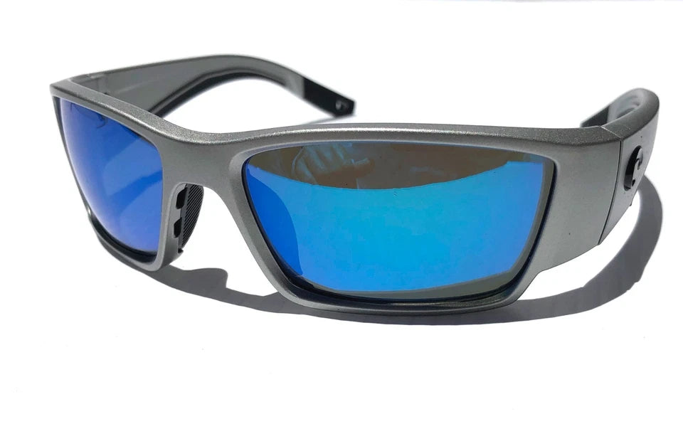 Costa Del Mar CORBINA PRO Silver Metallic POLARIZED Blue 580G GLASS Sunglass 9109-06