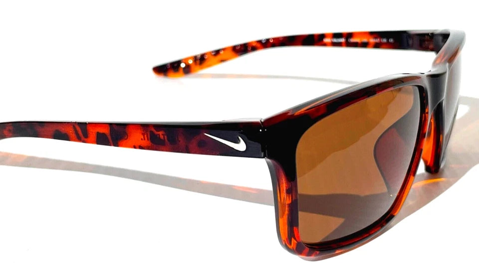Nike VALIANT Shiny Tortoise Frame Brown Lens Sunglass CW4645 220