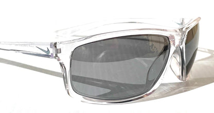 NIKE ADRENALINE Clear Grey MAX Optics Silver Mirror Lens Sunglass EV1112 900