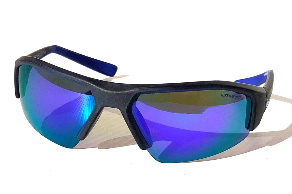 Nike SKYLON ACE 22 Obsidian GRAY Frame Violet Mirror Lens Sunglass DV2151 451