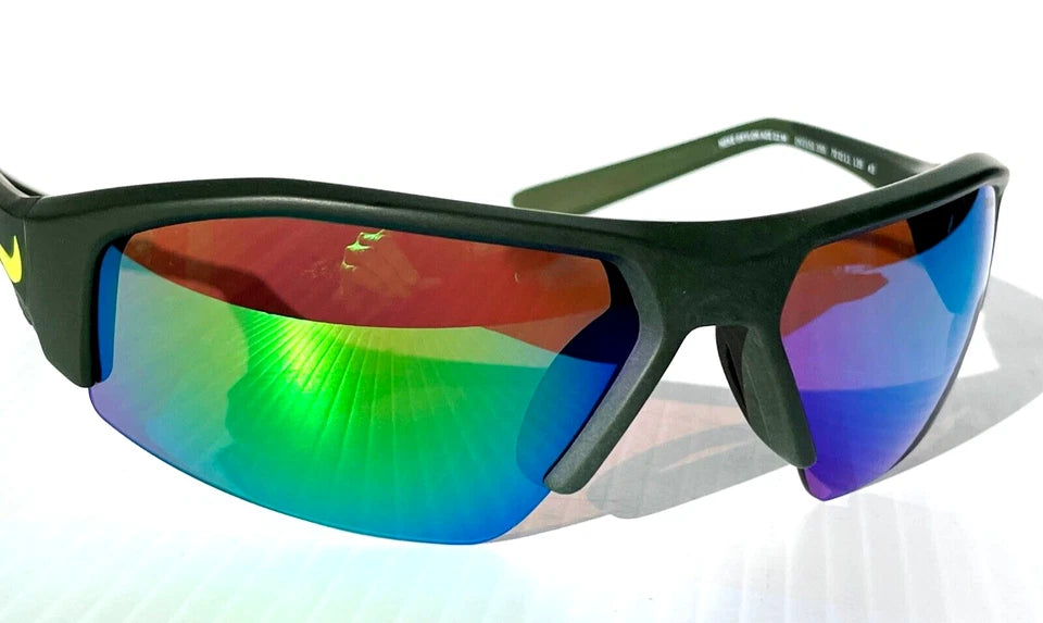 NIKE SKYLON ACE Atomic Green Brown MAX Optics Green Mirror Lens Sunglass DV2151 355