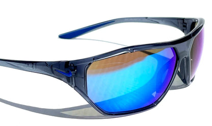 Nike AERO DRIFT Shiny Crystal Blue Frame Blue Mirror Sunglass DQ0997 021