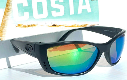 COSTA Del Mar FISCH Blackout POLARIZED Green Mirror 580P Lens Sunglass FS 01