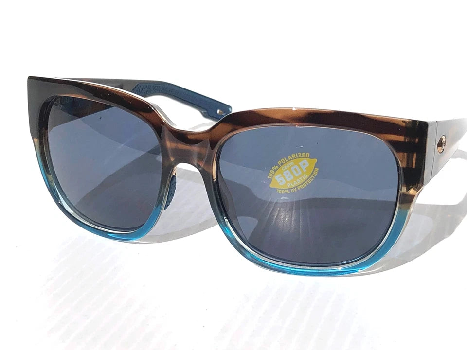 Costa Del Mar WATERWOMEN 2 Wahoo POLARIZED Grey 580P Lens Sunglass WTR 251