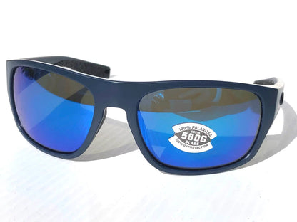 Costa Del Mar TICO Matte Midnight Blue POLARIZED Blue 580G GLASS Sunglass TCO14
