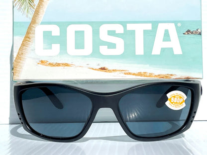 Costa Del Mar Fisch BLACKOUT POLARIZED Gray Lens 580P Sunglass FS 01 OGP