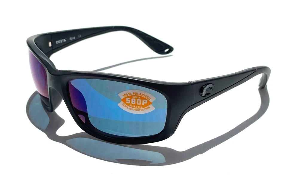 COSTA Del Mar JOSE Blackout POLARIZED Blue Mirror 580P Lens Sunglass JO 01 OBMP