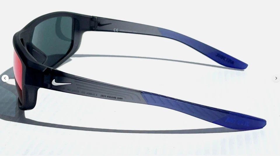 NIKE BRAZEN FUEL Matte Grey Frame Field Tint Red Lens Sunglass DJ0804 021