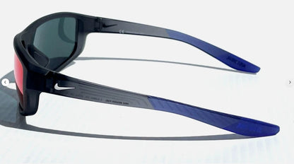 NIKE BRAZEN FUEL Matte Grey Frame Field Tint Red Lens Sunglass DJ0804 021