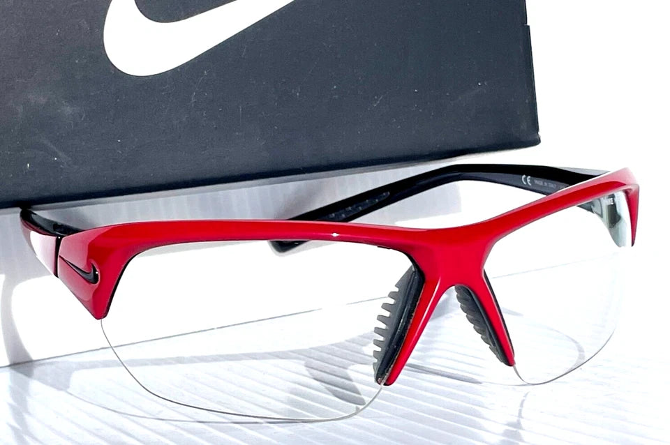 Nike SKYLON ACE Layered Red Varsity Frame Clear Lens Sunglass 601 PICKLEBALL