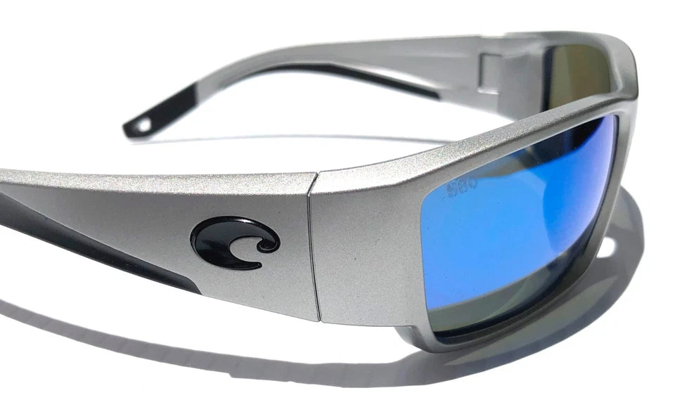 Costa Del Mar CORBINA PRO Silver Metallic POLARIZED Blue 580G GLASS Sunglass 9109-06