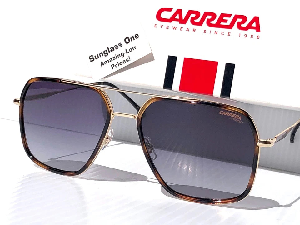 CARRERA Gold & Tortoise Frame Black Gradient Lens Sunglass 273 08690