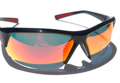 NIKE SKYLON ACE Charcoal Black MAX Optics Red Mirror Lens Sunglass FQ4684 010