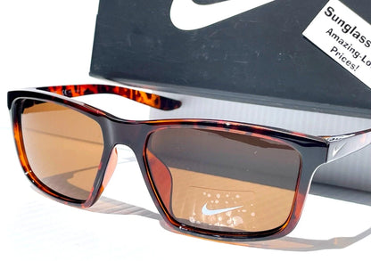Nike VALIANT Shiny Tortoise Frame Brown Lens Sunglass CW4645 220